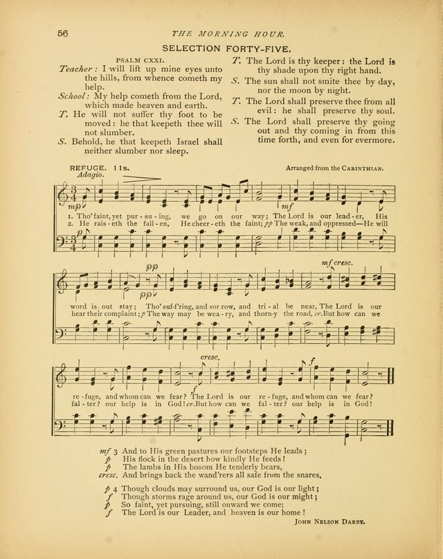 The Morning Hour: a daily song-service with responsive selections for schools page 56