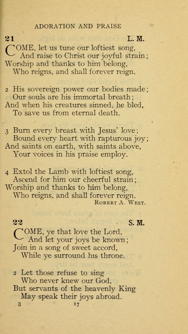 The Methodist Hymnal (Text only edition) page 17