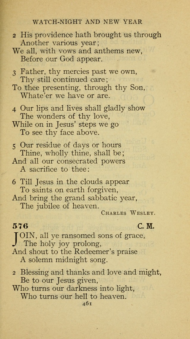 The Methodist Hymnal (Text only edition) page 461
