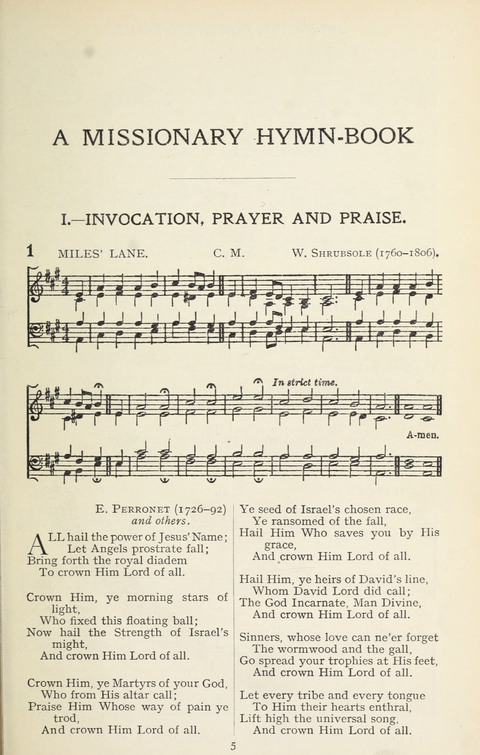 A Missionary Hymn Book page 1