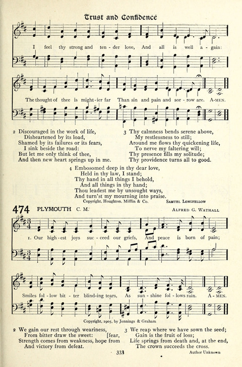 The Methodist Hymnal: Official hymnal of the methodist episcopal church and the methodist episcopal church, south page 333