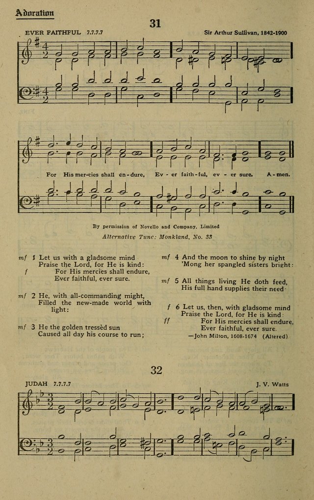 Methodist Hymn and Tune Book: official hymn book of the Methodist Church page 30