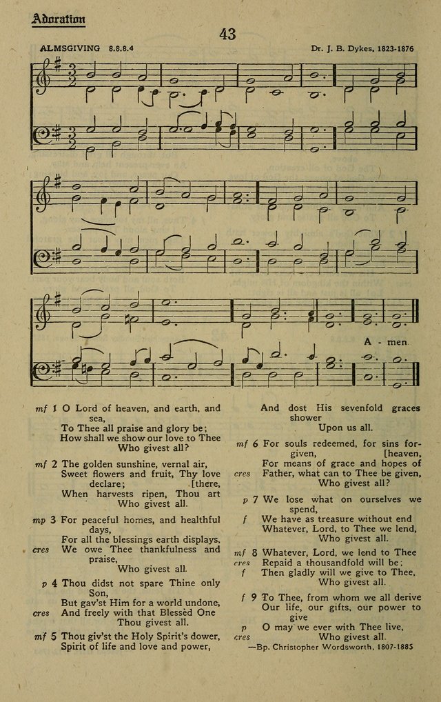 Methodist Hymn and Tune Book: official hymn book of the Methodist Church page 46