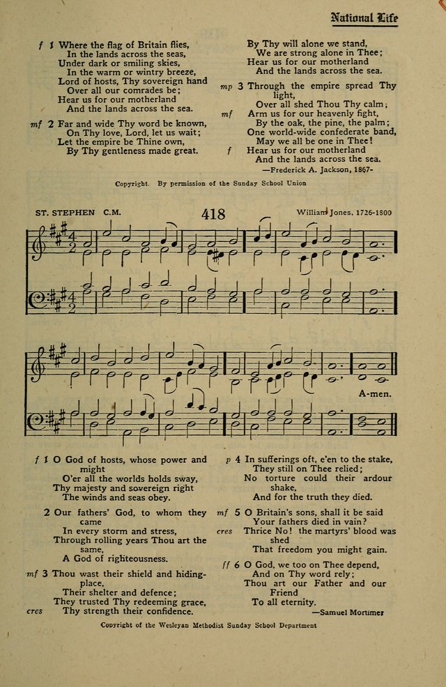 Methodist Hymn and Tune Book: official hymn book of the Methodist Church page 463