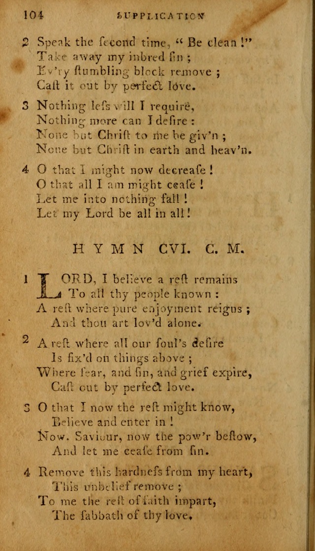 The Methodist Pocket Hymn-book, revised and improved: designed as a constant companion for the pious, of all denominations (30th ed.) page 104