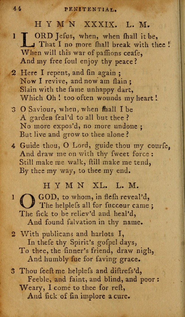 The Methodist Pocket Hymn-book, revised and improved: designed as a constant companion for the pious, of all denominations (30th ed.) page 44