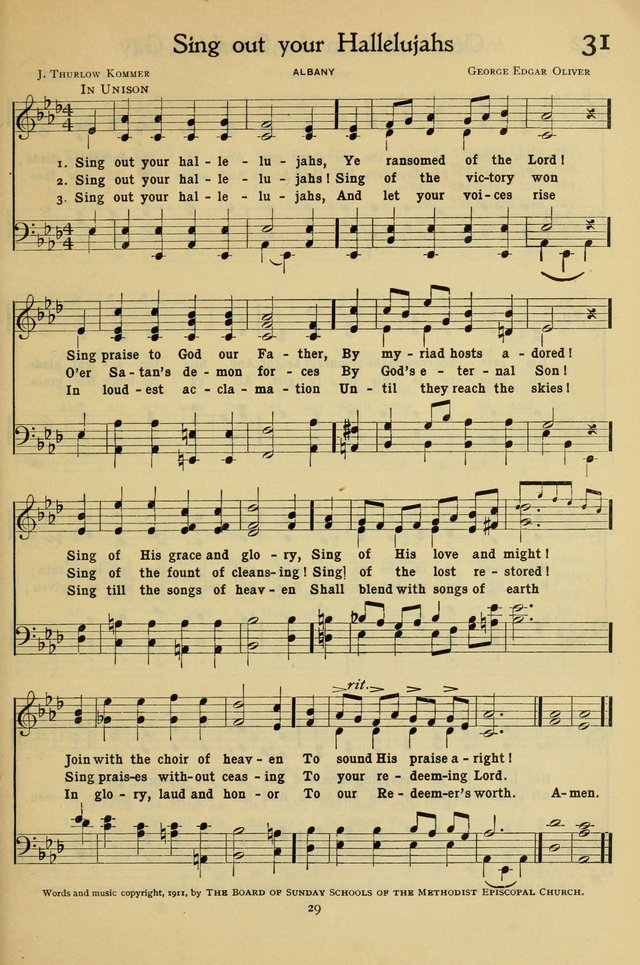 The Methodist Sunday School Hymnal page 42