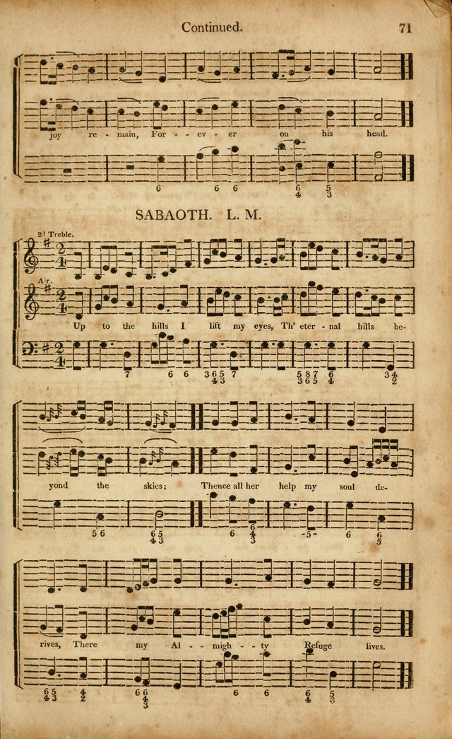 Musica Sacra: or, Springfield and Utica Collections United: consisting of Psalm and hymn tunes, anthems, and chants (2nd revised ed.) page 71