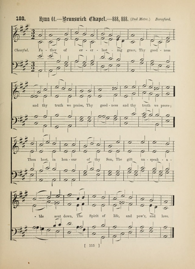 Methodist Tune Book: a collection of tunes adapted to the Methodist Hymn book page 115