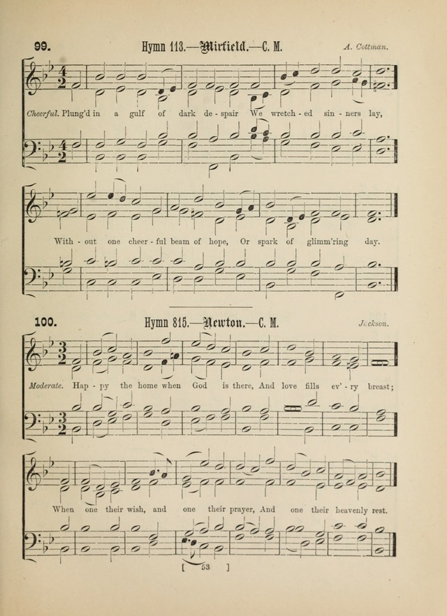Methodist Tune Book: a collection of tunes adapted to the Methodist Hymn book page 53