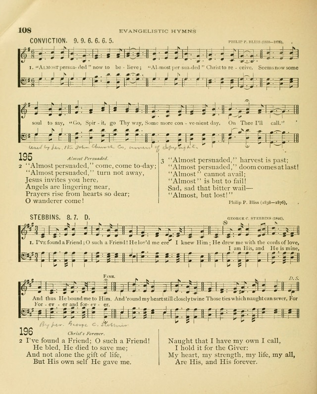 Many Voices; or, Carmina Sanctorum, Evangelistic Edition with Tunes page 99