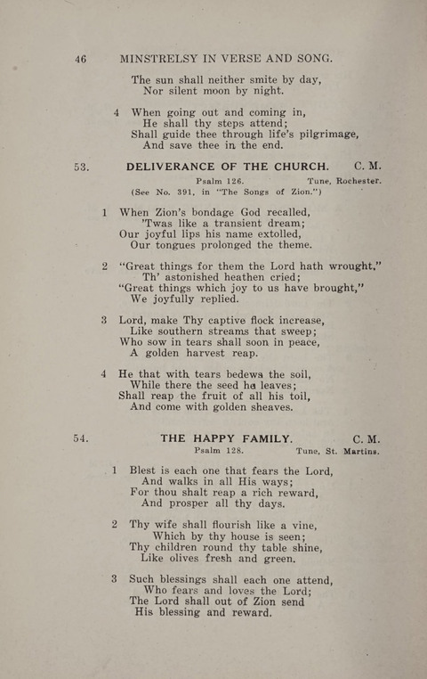 Minstrelsy In Verse and Song: Being a collection of Original Psalms, Hymns and Poems for the Home, covering a period of more than fifty years in their production page 46