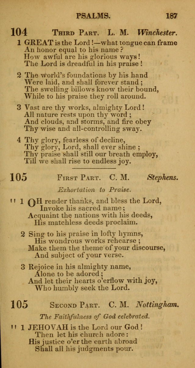 Manual of Christian Psalmody: a collection of psalms and hymns for public worship page 189