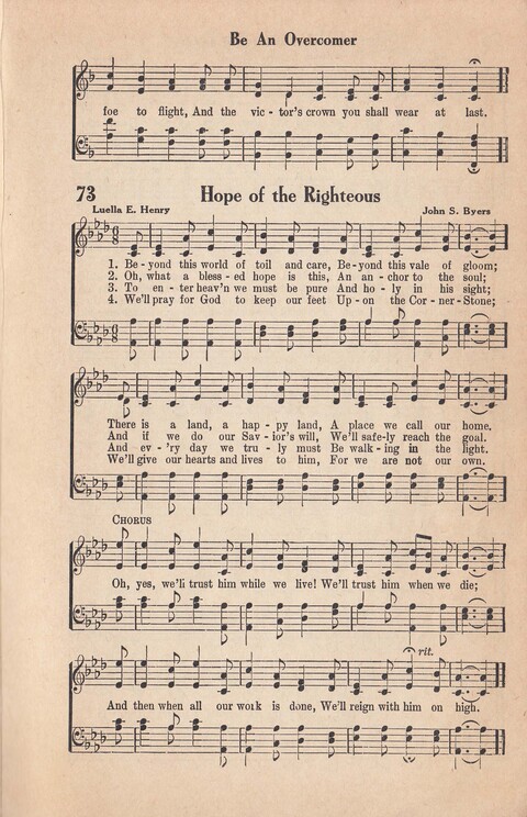 Melodies of Zion: A Compilation of Hymns and Songs, Old and New, Intended for All Kinds of Religious Service page 74