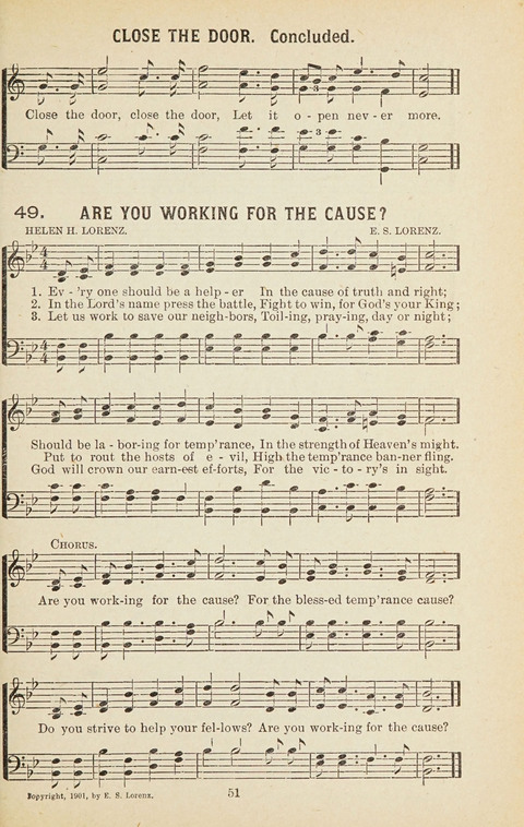 New Anti-Saloon Songs: A Collection of Temperance and Moral Reform Songs Prepared at the Request of The National Anti-Saloon League page 49
