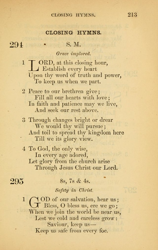 The New Baptist Psalmist and Tune Book: for churches and Sunday-schools page 213