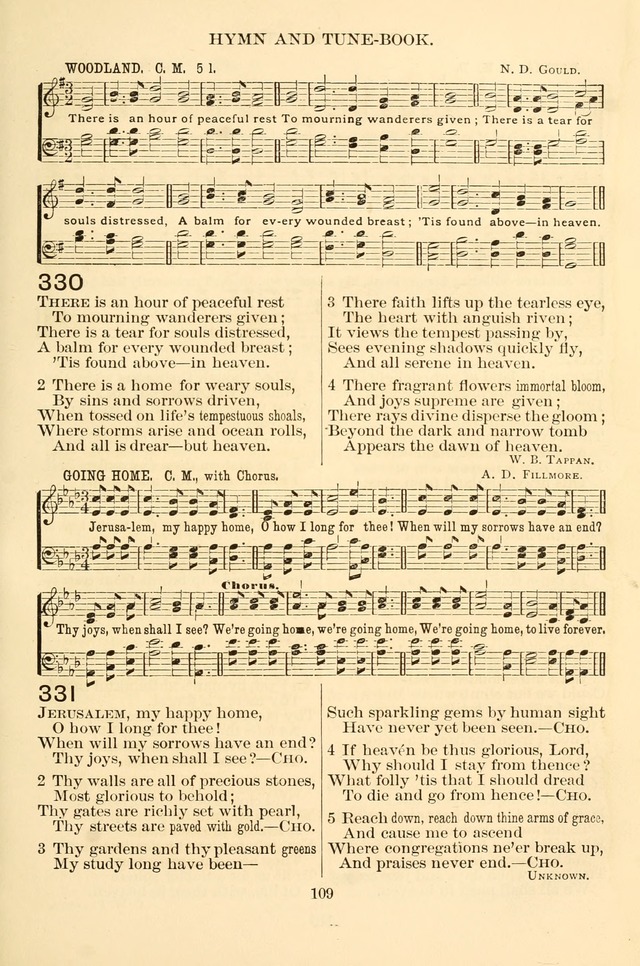New Christian Hymn and Tune Book page 109