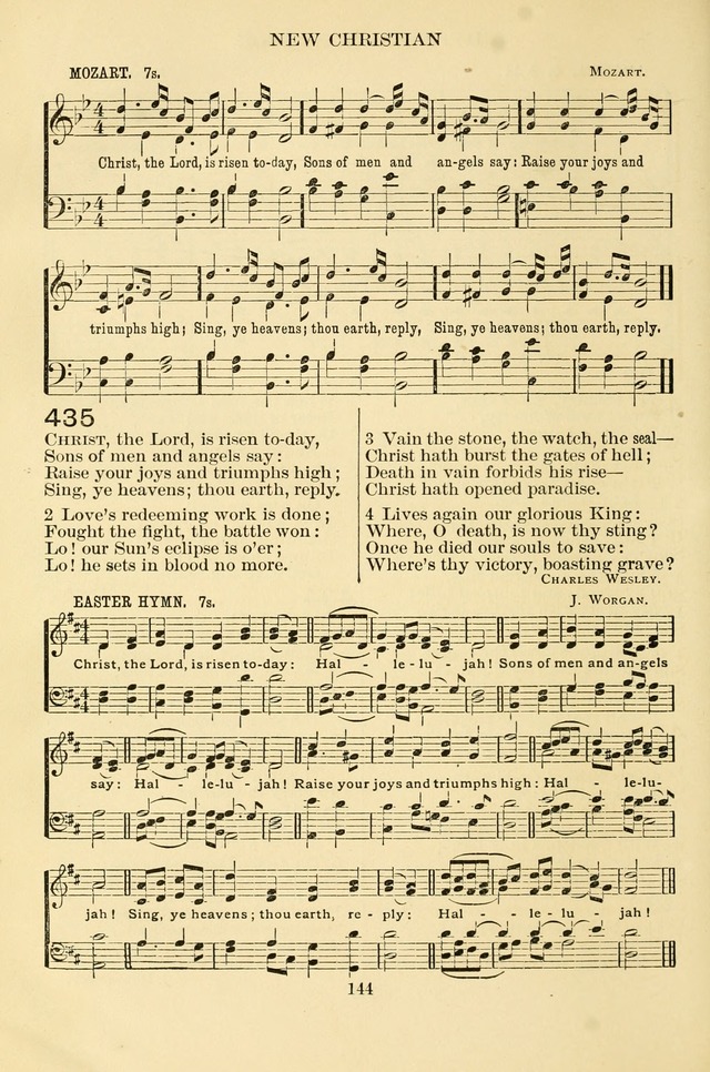 New Christian Hymn and Tune Book page 144