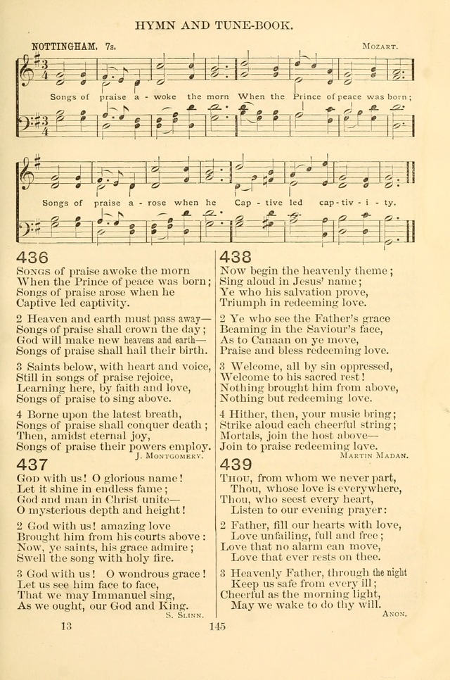New Christian Hymn and Tune Book page 145