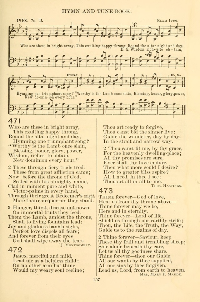 New Christian Hymn and Tune Book page 157