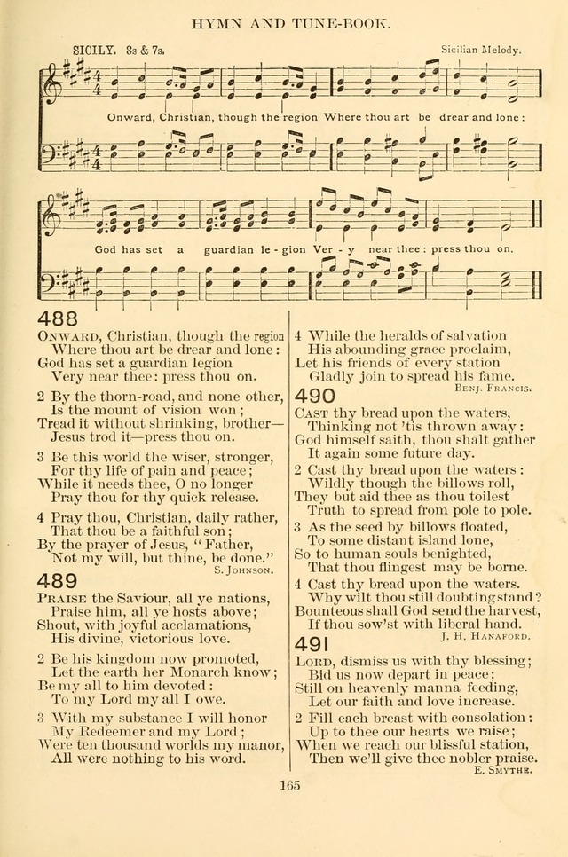 New Christian Hymn and Tune Book page 165