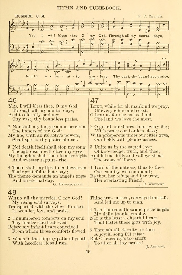 New Christian Hymn and Tune Book page 19