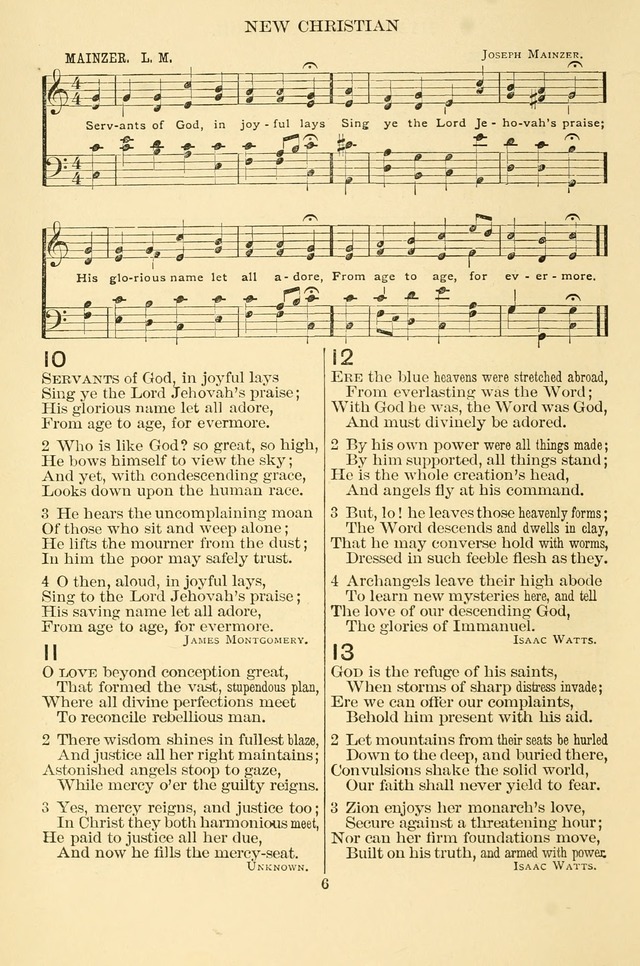 New Christian Hymn and Tune Book page 6