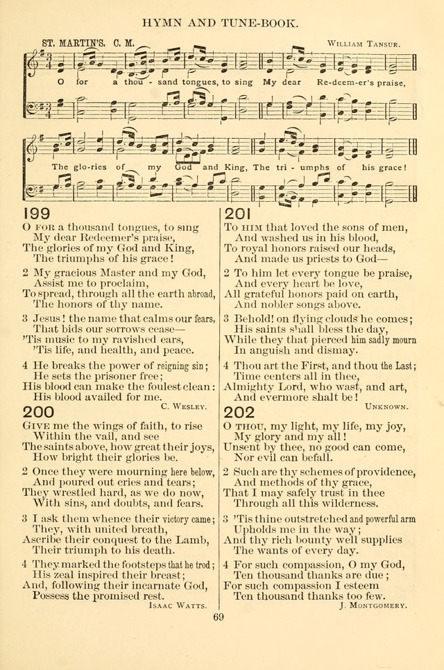 New Christian Hymn and Tune Book page 69