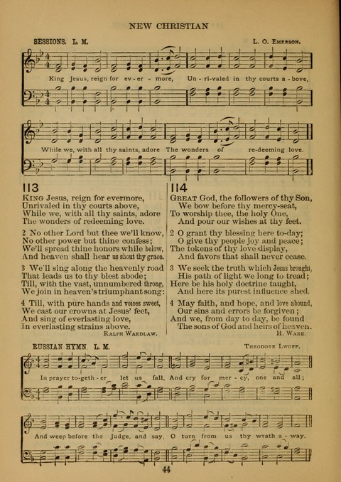 New Christian Hymn and Tune Book page 43
