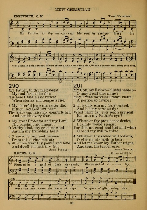 New Christian Hymn and Tune Book page 95