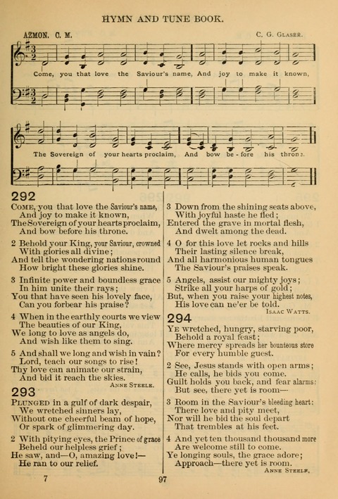 New Christian Hymn and Tune Book page 96