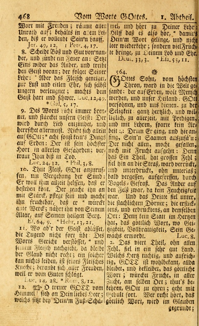 Neu-Eingerichtetes Gesang-Buch in Sich Haltend eine Sammlung (mehrentheils alter) Schöner lehr-reicher underbailicher Lieder... page 470