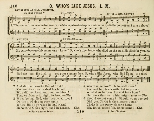 The New Golden Chain of Sabbath School Melodies: containing every piece (music and words) of the golden chain, with abot third additional page 110