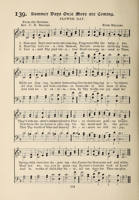 The New Hosanna: A book of Songs and Hymns for The Sunday-school and The Home page 154