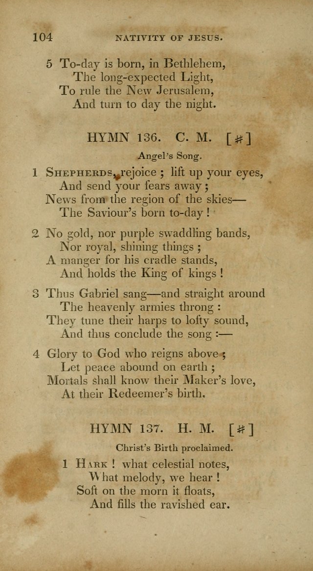 The New Hymn Book, Designed for Universalist Societies: compiled from approved authors, with variations and additions. Second Ed. page 115
