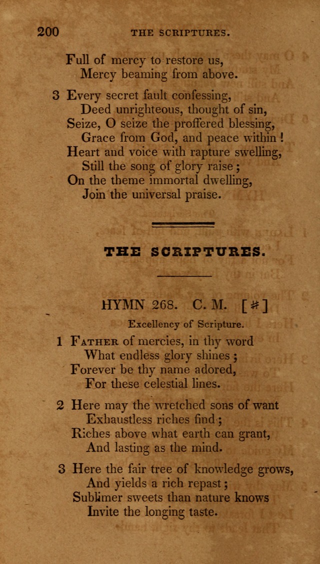 The New Hymn Book, Designed for Universalist Societies: compiled from approved authors, with variations and additions (9th ed.) page 200