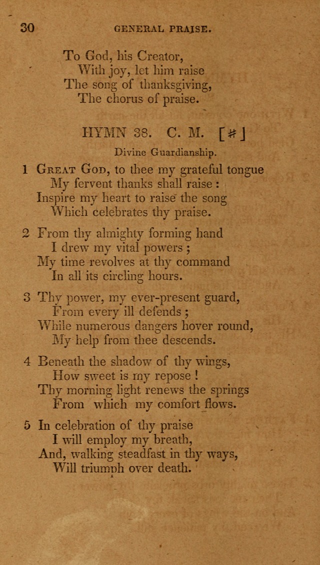 The New Hymn Book, Designed for Universalist Societies: compiled from approved authors, with variations and additions (9th ed.) page 30