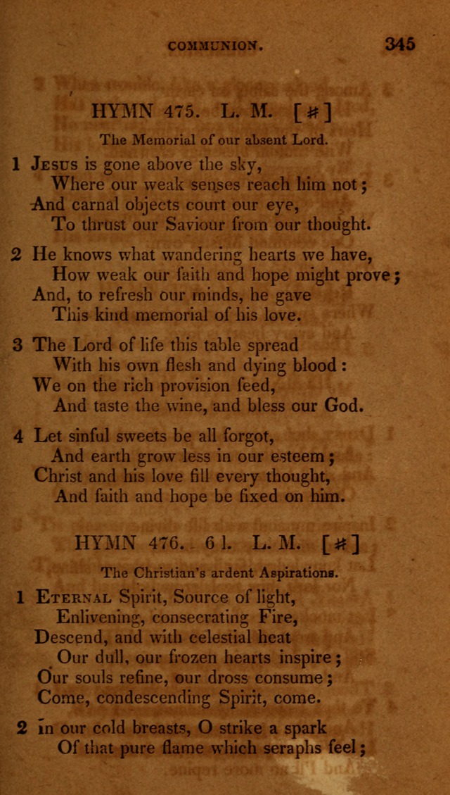 The New Hymn Book, Designed for Universalist Societies: compiled from approved authors, with variations and additions (9th ed.) page 345