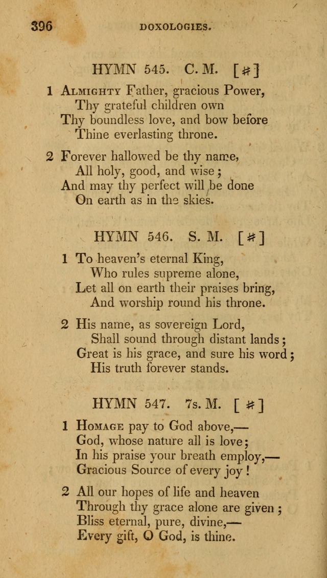 The New Hymn Book, Designed for Universalist Societies: compiled from approved authors, with variations and additions (9th ed.) page 396