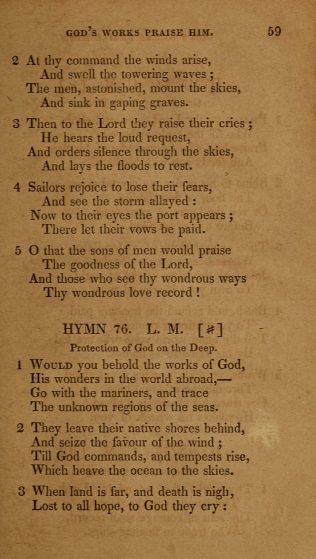 The New Hymn Book, Designed for Universalist Societies: compiled from approved authors, with variations and additions (9th ed.) page 59