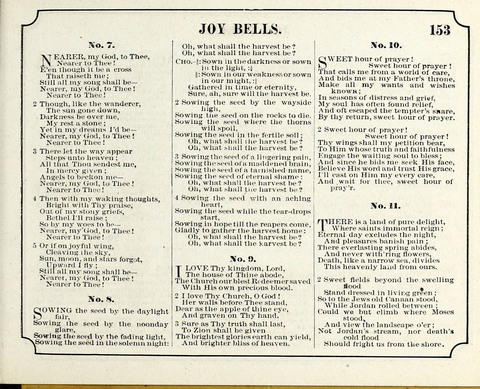 New Joy Bells: a collection of choice music for the Sunday-school, embracing several first prize songs written for the national content, besides a select variety of new songs never published before page 153