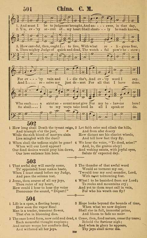 The New Jubilee Harp: or Christian hymns and song. a new collection of hymns and tunes for public and social worship page 298