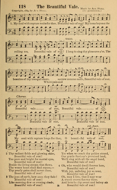 The New Jubilee Harp: or Christian hymns and song. a new collection of hymns and tunes for public and social worship page 75