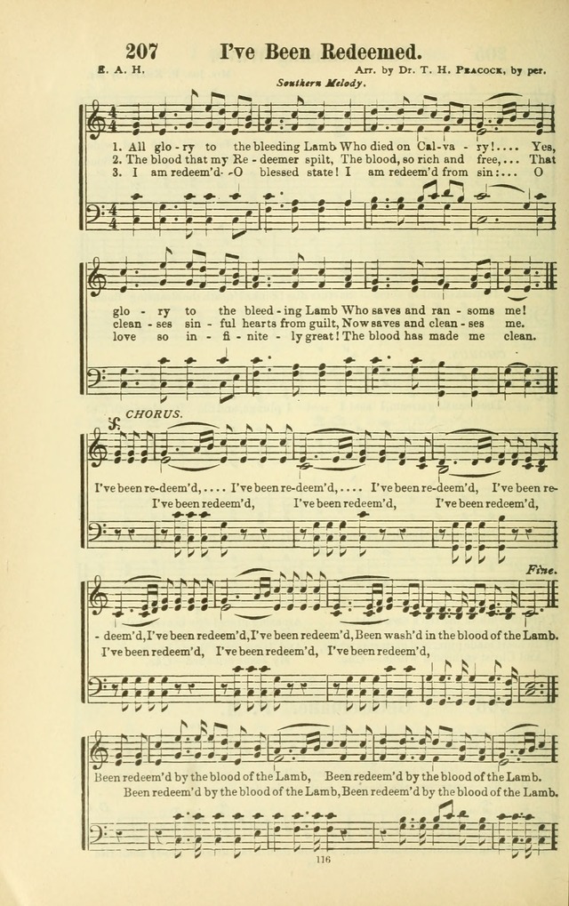 The New Jubilee Harp: or Christian hymns and songs. a new collection of hymns and tunes for public and social worship (With supplement) page 116