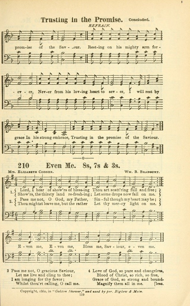 The New Jubilee Harp: or Christian hymns and songs. a new collection of hymns and tunes for public and social worship (With supplement) page 119