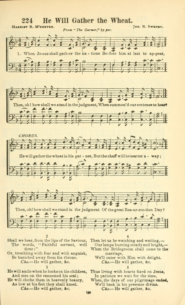 The New Jubilee Harp: or Christian hymns and songs. a new collection of hymns and tunes for public and social worship (With supplement) page 129