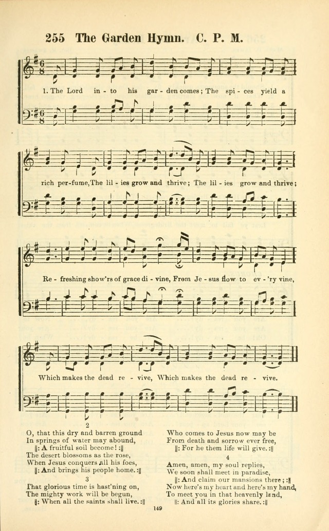 The New Jubilee Harp: or Christian hymns and songs. a new collection of hymns and tunes for public and social worship (With supplement) page 149