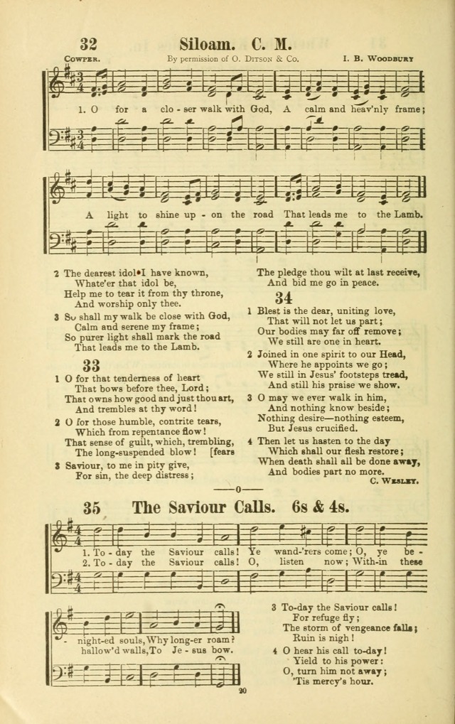 The New Jubilee Harp: or Christian hymns and songs. a new collection of hymns and tunes for public and social worship (With supplement) page 20