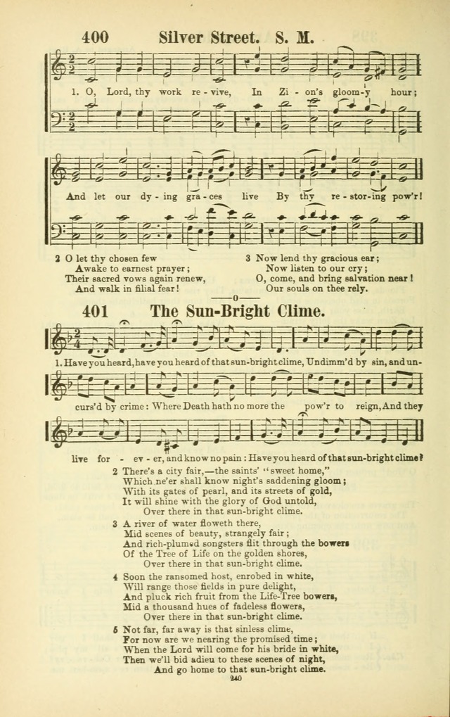 The New Jubilee Harp: or Christian hymns and songs. a new collection of hymns and tunes for public and social worship (With supplement) page 244