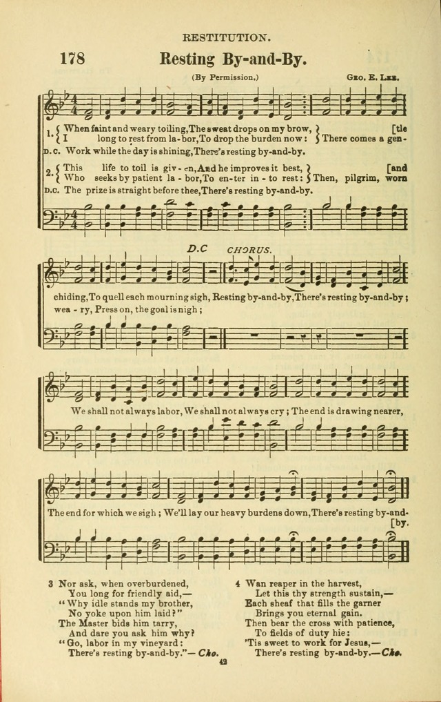The New Jubilee Harp: or Christian hymns and songs. a new collection of hymns and tunes for public and social worship (With supplement) page 448